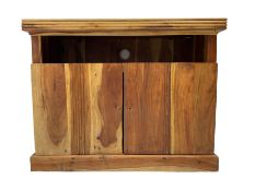 Contemporary hardwood television stand