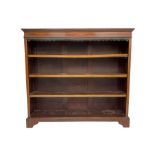 Edwardian inlaid mahogany open bookcase