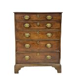 George III mahogany secretaire chest