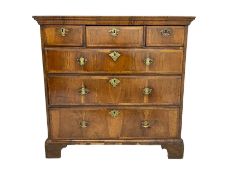 18th century walnut straight-front chest