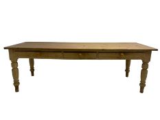 Victorian rustic rectangular pine kitchen table