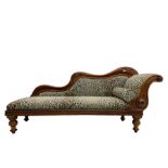 Victorian mahogany framed chaise longue