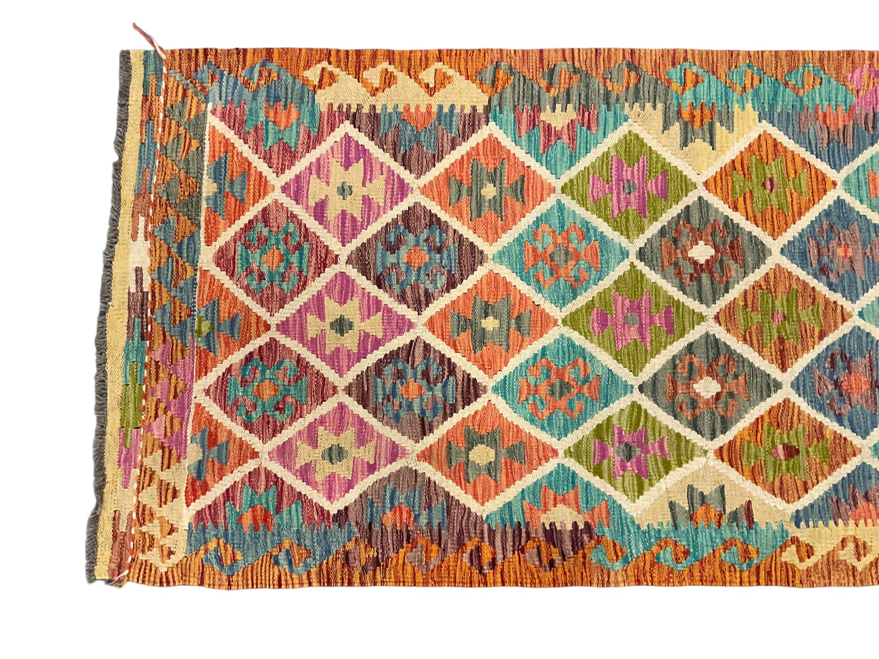 Anatolian Turkish Kilim multi-colour runner rug - Image 3 of 6