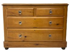 Victorian waxed pine chest