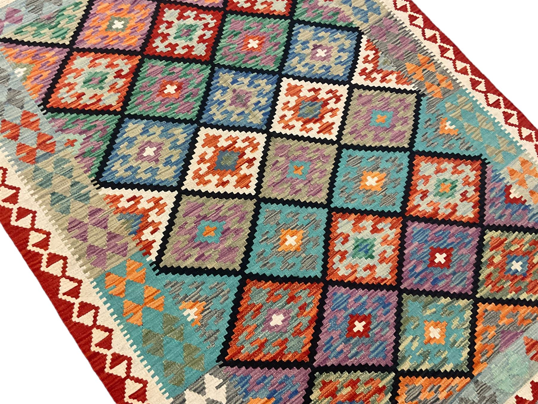 Anatolian Turkish Kilim multi-colour rug - Image 3 of 6