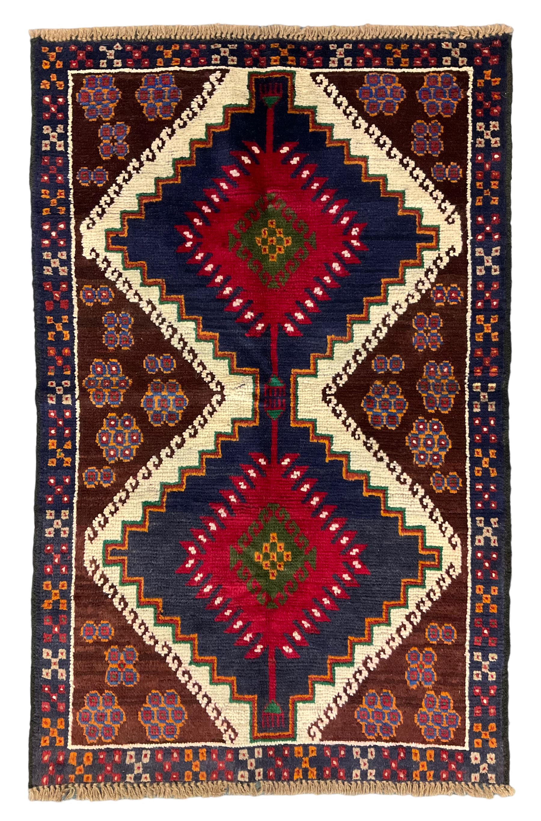 Turkish indigo ground rug