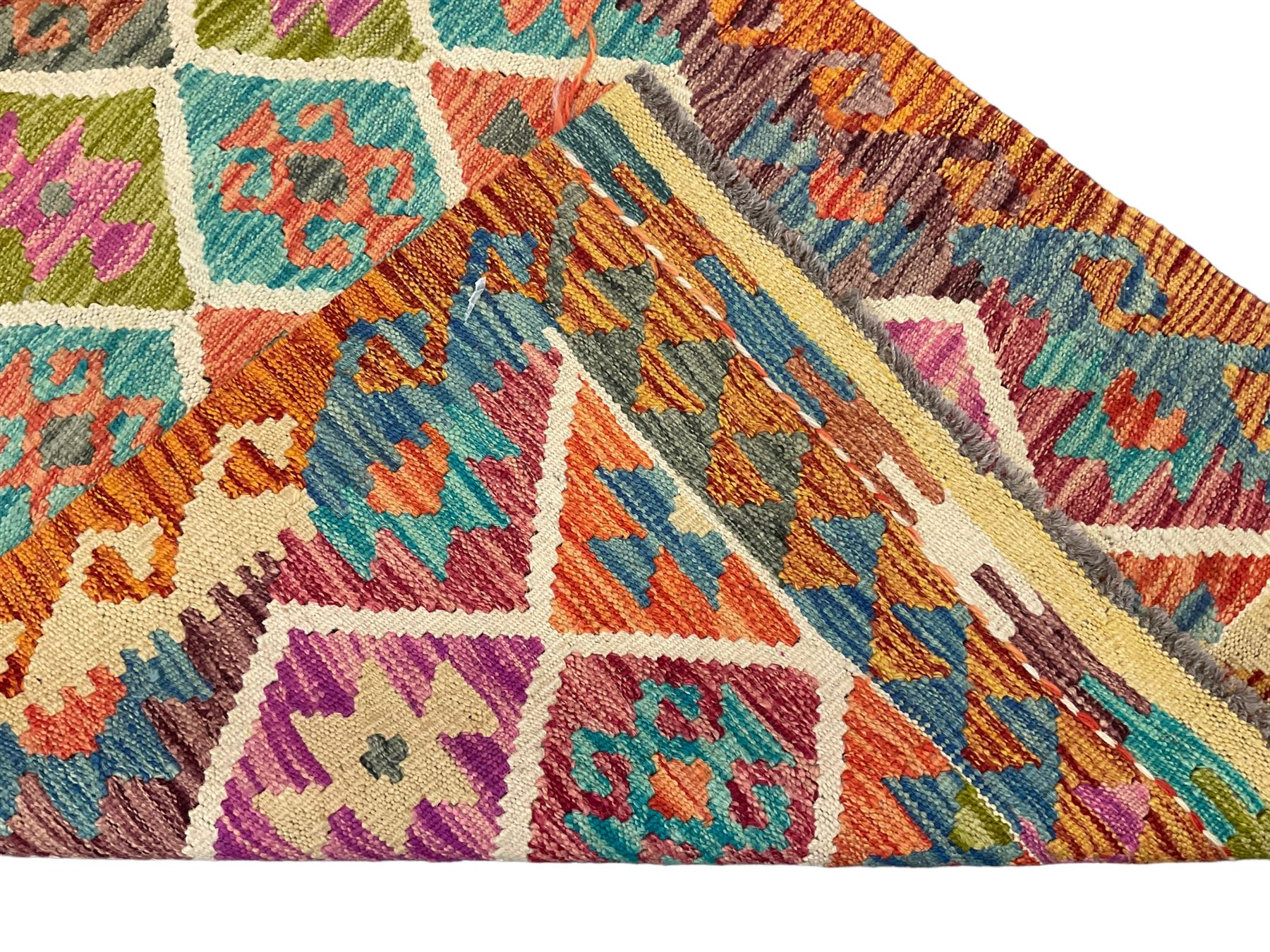 Anatolian Turkish Kilim multi-colour runner rug - Image 6 of 6