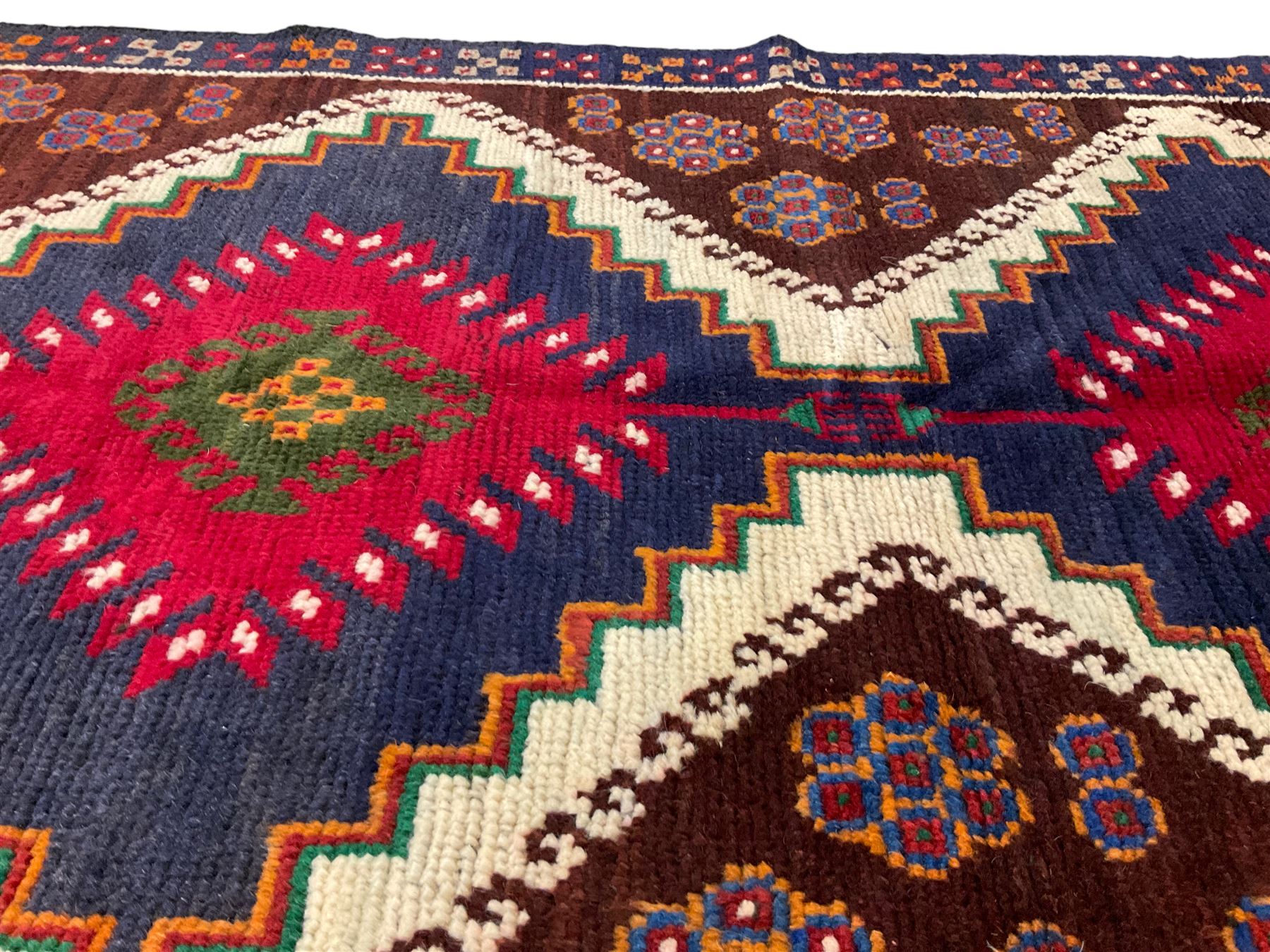 Turkish indigo ground rug - Image 3 of 5