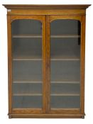 Victorian design oak display cabinet or bookcase