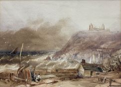 Henry Barlow Carter (British 1804-1868): Storm at Whitby