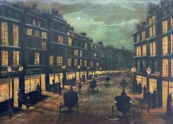 Wilfred Bosworth Jenkins (British 1857-1936): York Street Scene by Moonlight