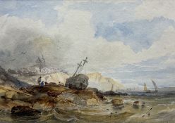 Attrib. Theodore Henry Adolphus Fielding (British 1781-1851): Continental Coastal Landscape