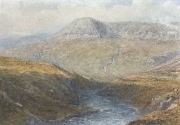 Scottish School (Late 19th century): Highland Stream with Stags