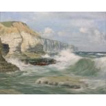 Walter Goodin (British 1907-1992): Flamborough Head looking towards Bempton Cliffs