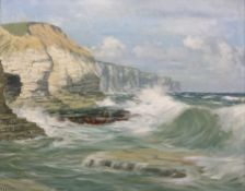 Walter Goodin (British 1907-1992): Flamborough Head looking towards Bempton Cliffs