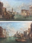 Alfred Pollentine (British 1836-1890): 'The Grand Canal' and 'Santa Maria della Salute' Venice