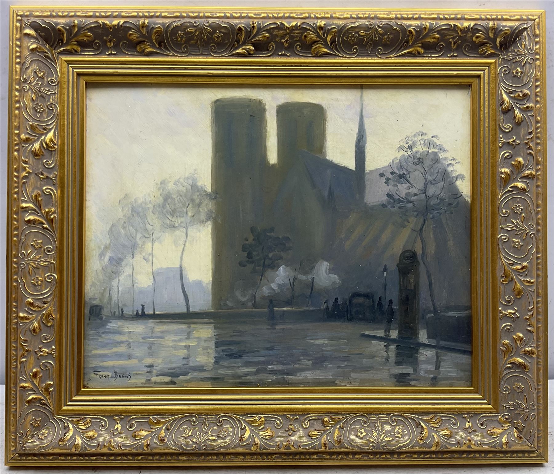 Attrib. Frank Myers Boggs (USA 1855-1926): Notre Dame in the Rain - Image 2 of 4