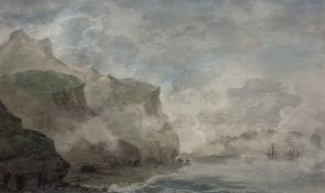 Amos Green (British 1735-1807): Scarborough from White Nab through Fog