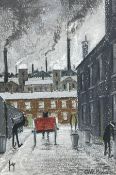 Geoffrey Woolsey Birks (Northern British 1929-1993): Horse and Cart in an Industrial Street