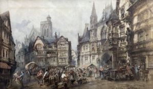 Paul Marny (French/British 1829-1914): 'Town Hall Bourges'