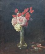 Percy Morton Teasdale (Staithes Group 1870-1961): Still Life of Roses