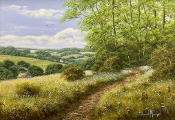 David Morgan (British 1964-): 'Bluebell Path'