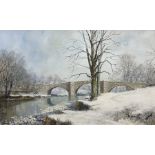 Stephen Maude (British 1919-): 'Barden Bridge Wharfedale in Winter'