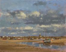 William Burns (British 1923-2010): 'Low Tide - St Ives Harbour'