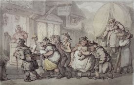 Thomas Rowlandson (British 1757-1827): 'The Woolpack Inn - Arrival of the Flying Waggon'