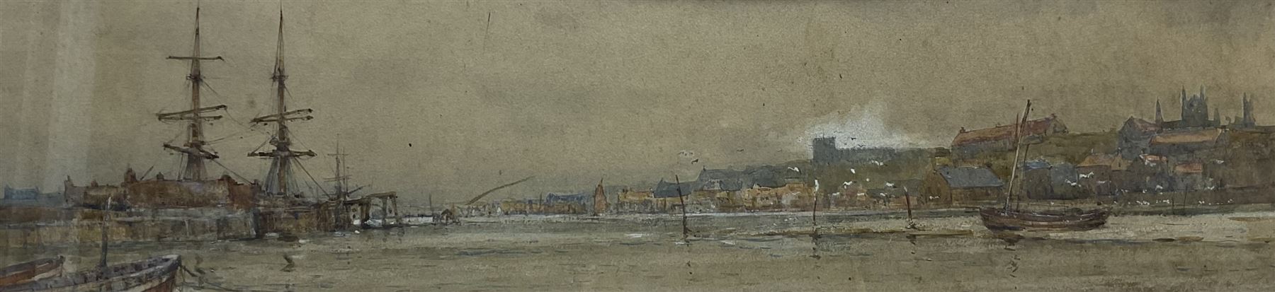 Frederick (Fred) Dade (British 1874-1908): Panoramic View of 'Whitby' Harbour - Image 5 of 5