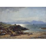 Duncan Cameron (Scottish 1837-1916): 'Arran from the Ayrshire'