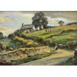 Owen Bowen (Staithes Group 1873-1967): Cottage on a Hillside