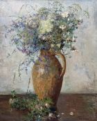 Frederic William Jackson (Staithes Group 1859-1918): Still Life Flowers in a Stone Vase