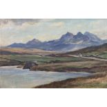 Owen Bowen (Staithes Group 1873-1967): 'The Five Peaks of the Snowdon Range'