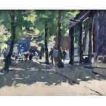 Gillian Roberts RSMA (British Contemporary): Harrogate Street Scene