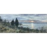 Frank Watson Wood (British 1862-1953): 'Sunset on the Berwickshire Coastline near Gullane'