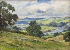 Owen Bowen (Staithes Group 1873-1967): 'Wharfe Valley from Harewood Avenue'