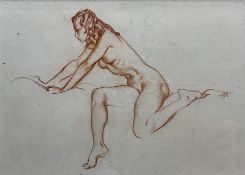 Sir William Russell Flint (Scottish 1880-1969): Nude Stretching
