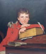 Attrib. Robert Home (British 1752-1834): Half Length Portrait of a Boy in Uniform