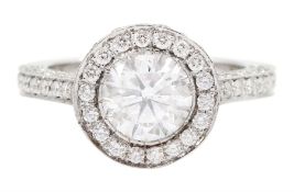 18ct white gold single stone round brilliant cut diamond ring