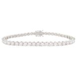 18ct white gold round brilliant cut diamond bracelet