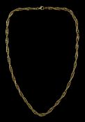 9ct gold fancy twist link necklace