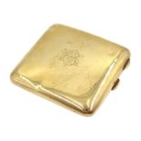 Early 20th century 9ct gold cigarette by Charles S Green & Co Ltd
