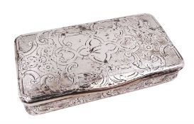 Late 19th century French silver snuff box