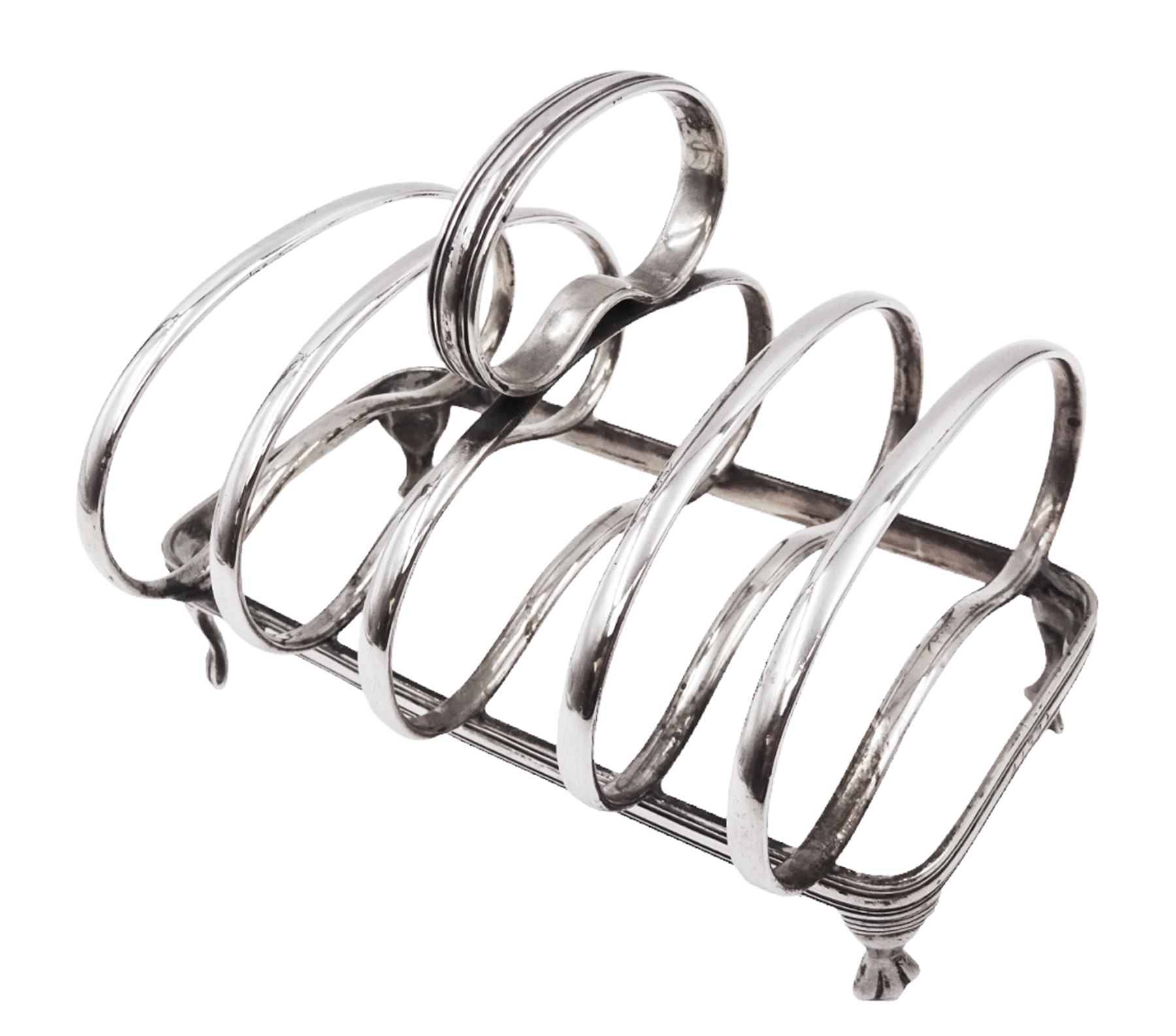 Edwardian silver toast rack