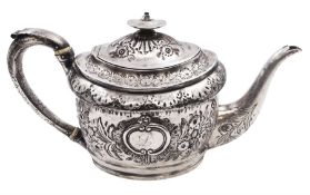 George III silver teapot