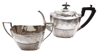 Victorian silver part tea service