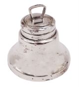 1920s silver novelty inkwell