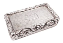 George IV silver snuff box