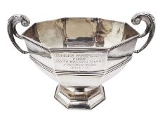 Large Edwardian silver trophy cup